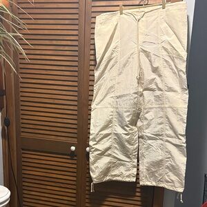 Lightweight Cream Drawstring Pants